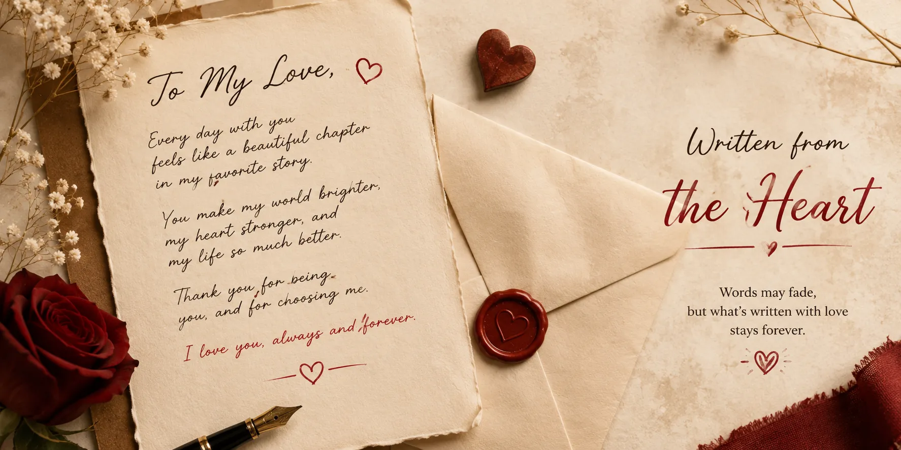 Love Letter Template Section Background