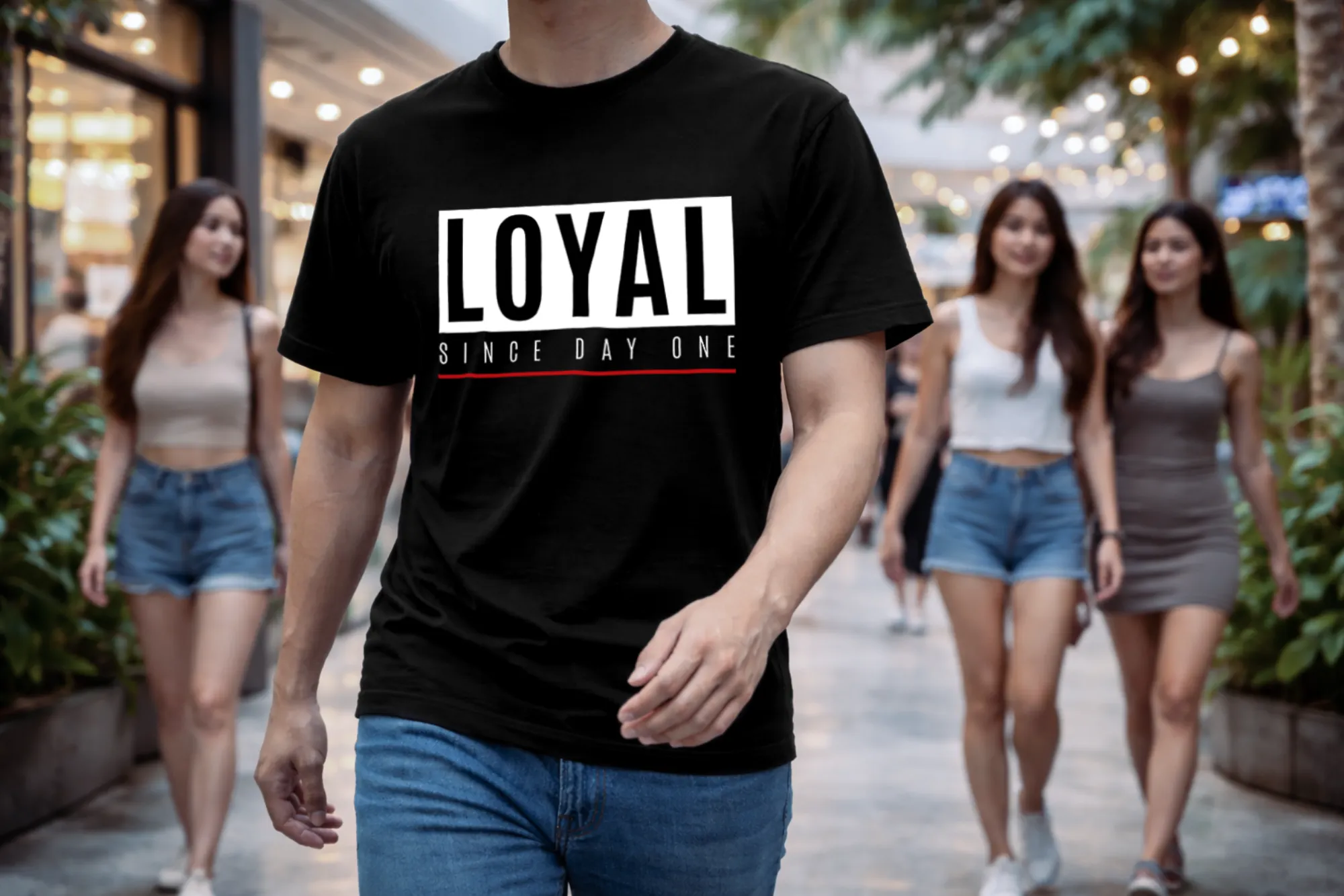 Loyal Since Day One black shirt hanging on wooden hanger Loyal Since Day One black shirt hanging on wooden hanger