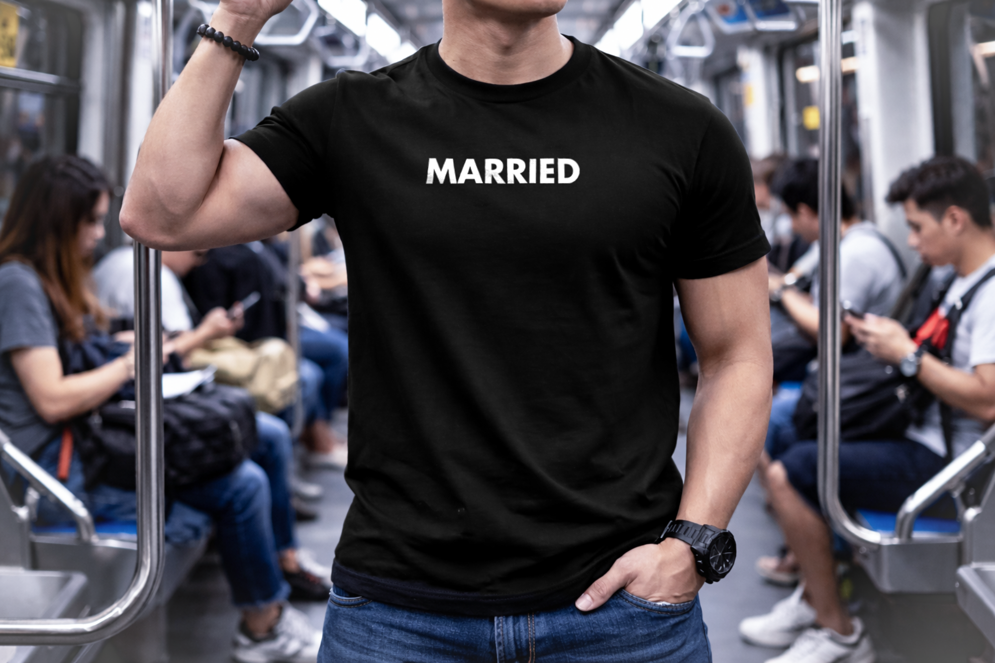 Married Bold Typography Home Lifestyle Black LoveLevels