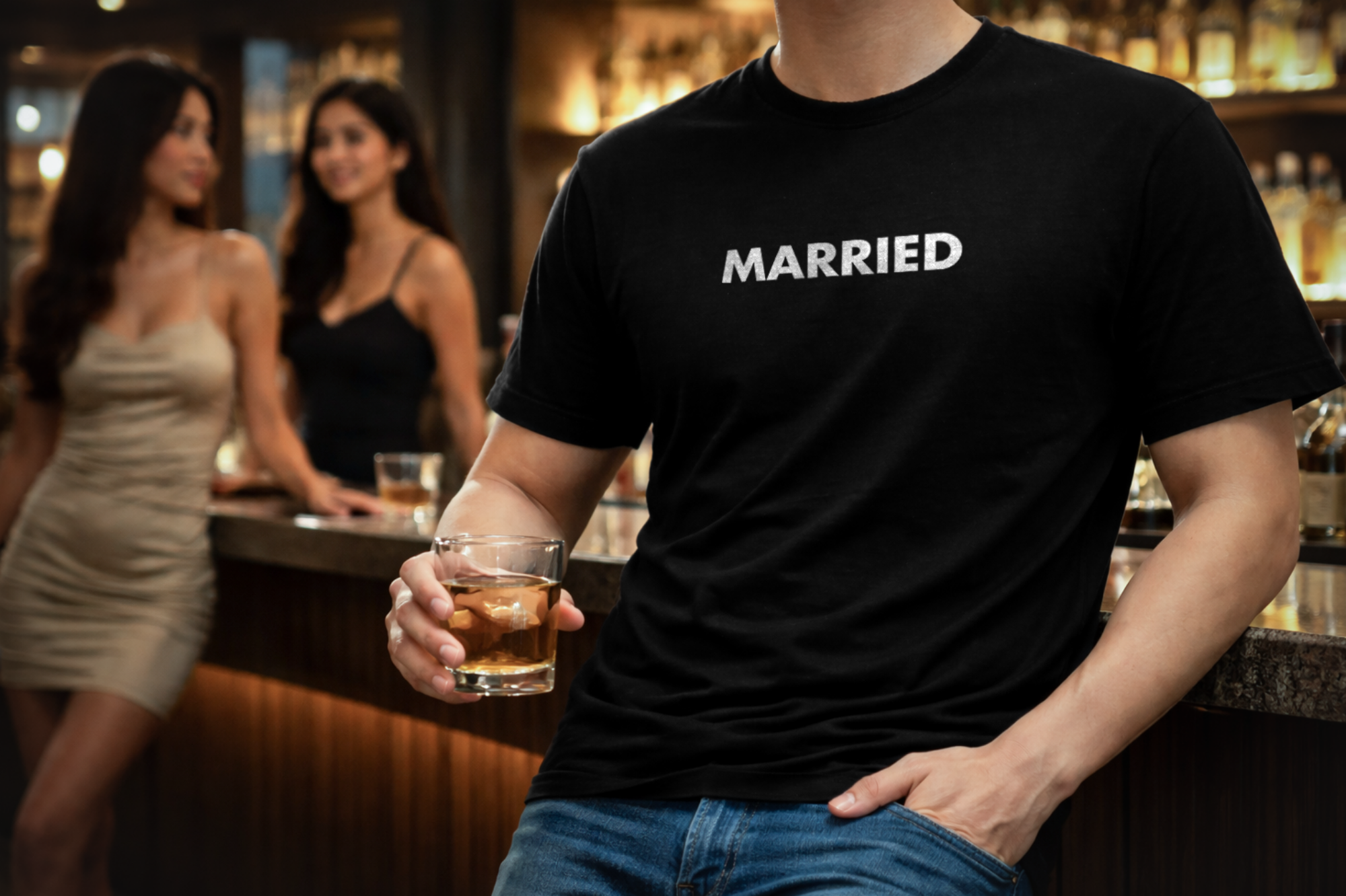 Married Bold Typography Subway Lifestyle Black LoveLevels