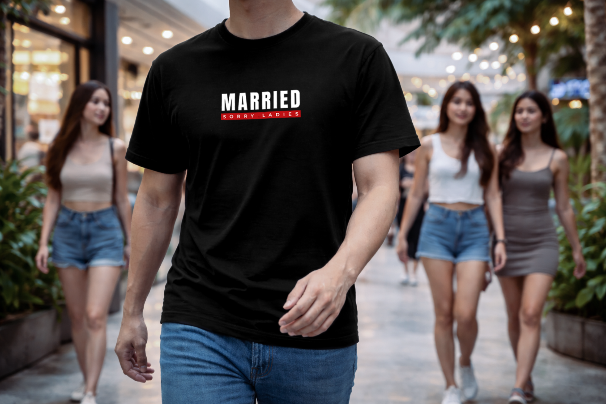 Married Sorry Ladies Bold Statement Mall Walk Black LoveLevels