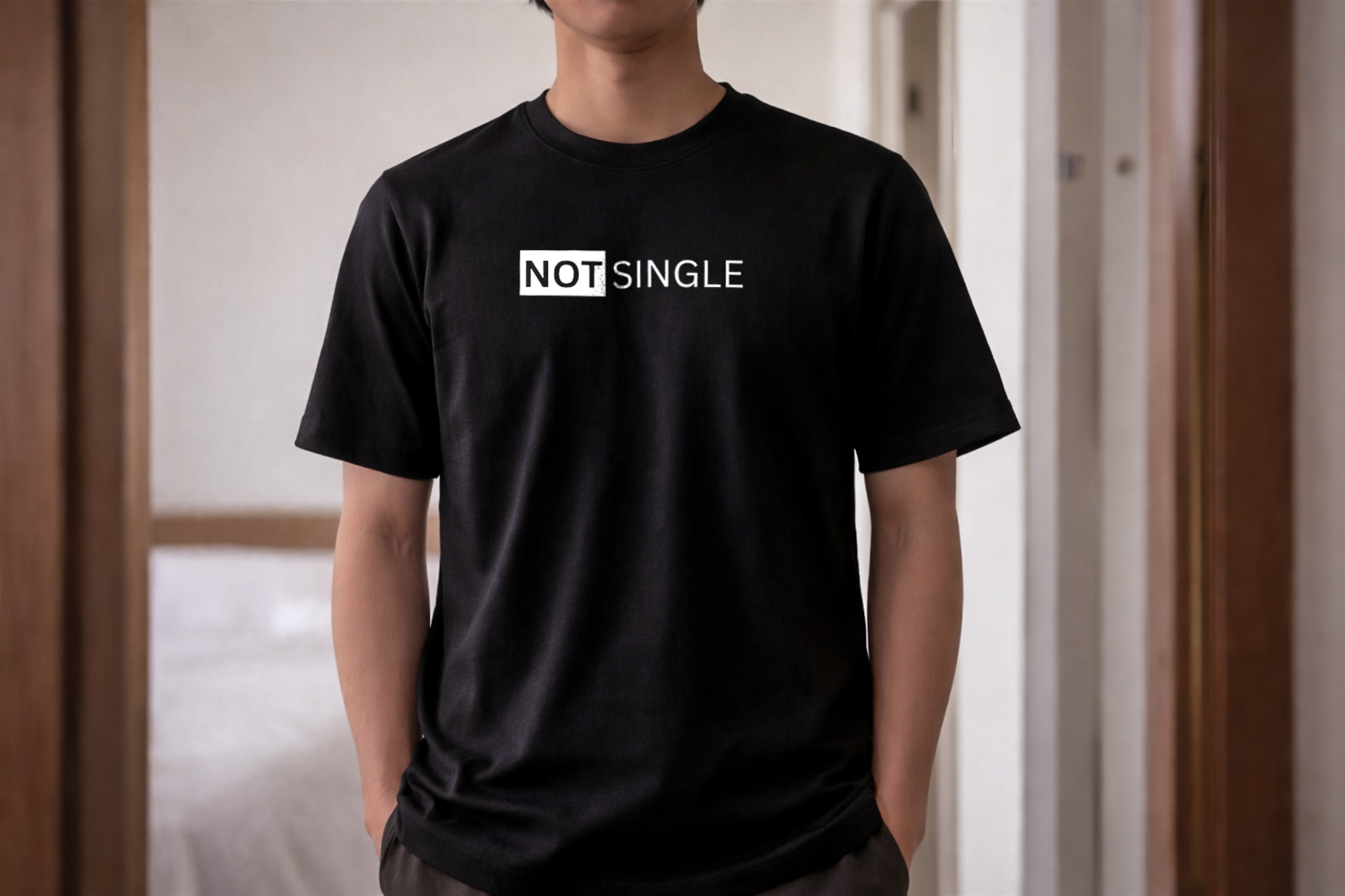 Not Single Minimal Block Accent Home Scene Black LoveLevels
