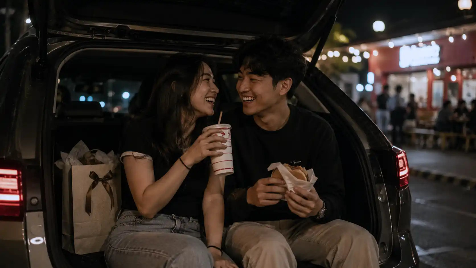 Romantic gifts for him during a casual late-night date